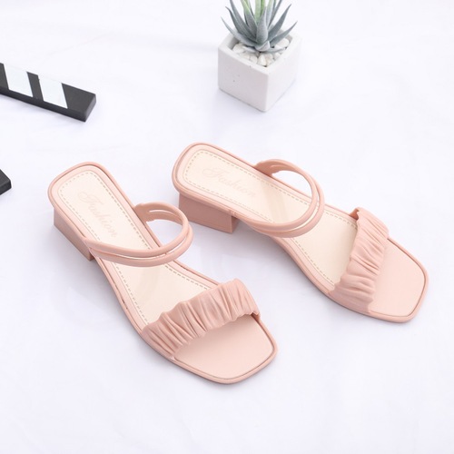 summer heels 2023 new sandals and slippers latest platform chunky heels mid women's pumps designer female bow high heels