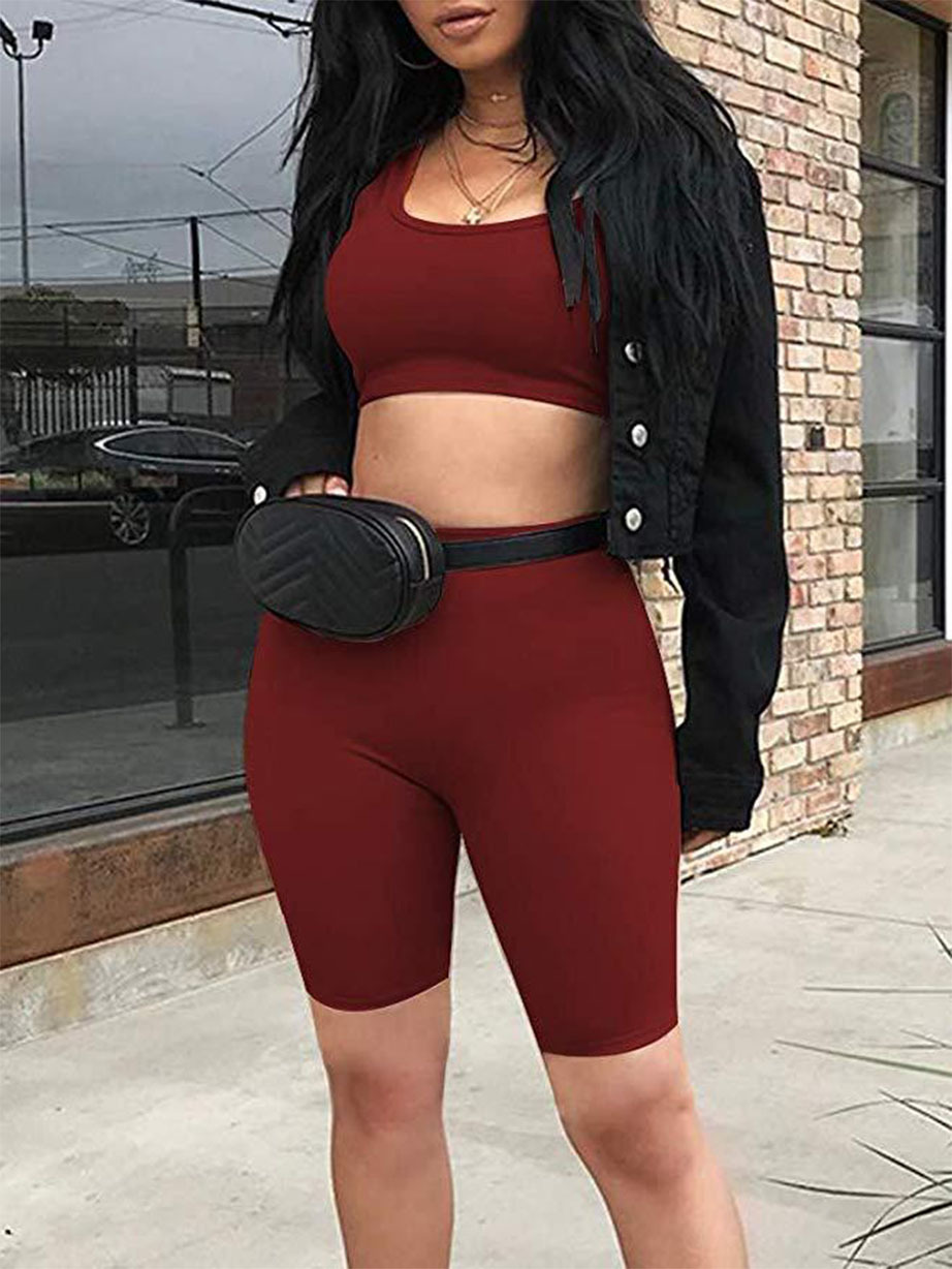 Summer Bicycle Pants Cycling Shorts Slim Black Womens Stretch High Waist Biker Shorts