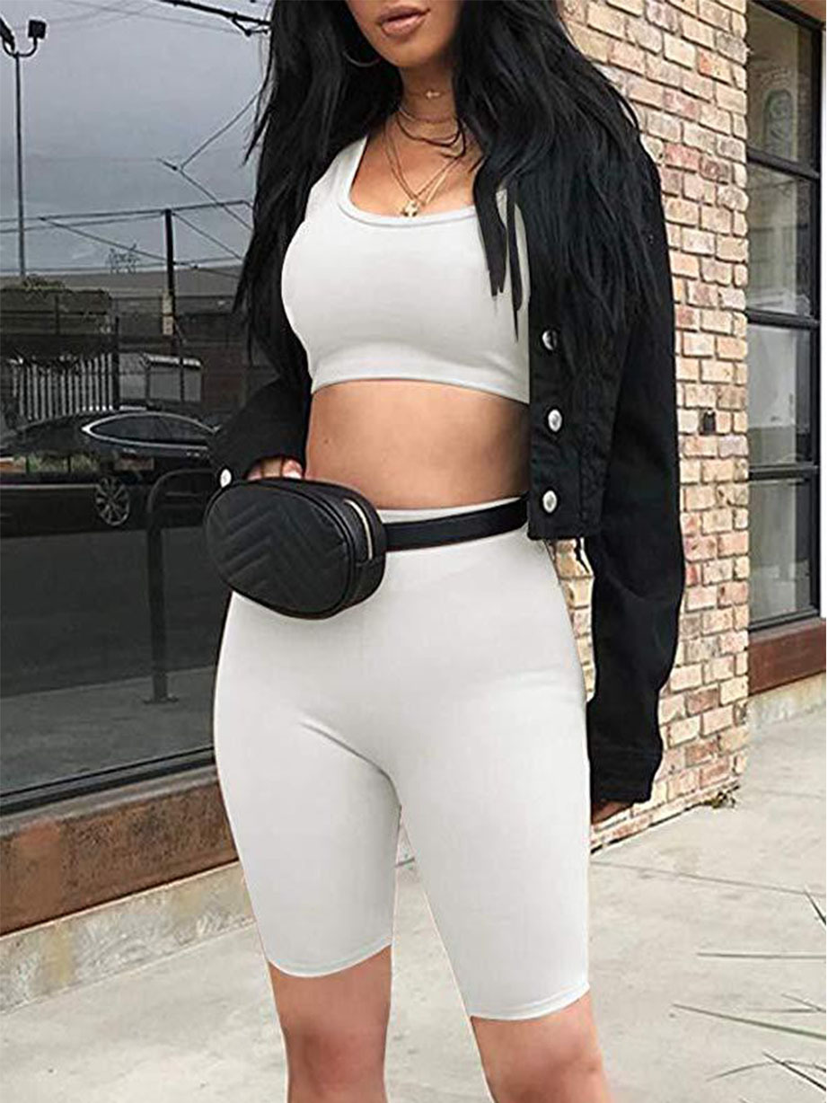 Summer Bicycle Pants Cycling Shorts Slim Black Womens Stretch High Waist Biker Shorts