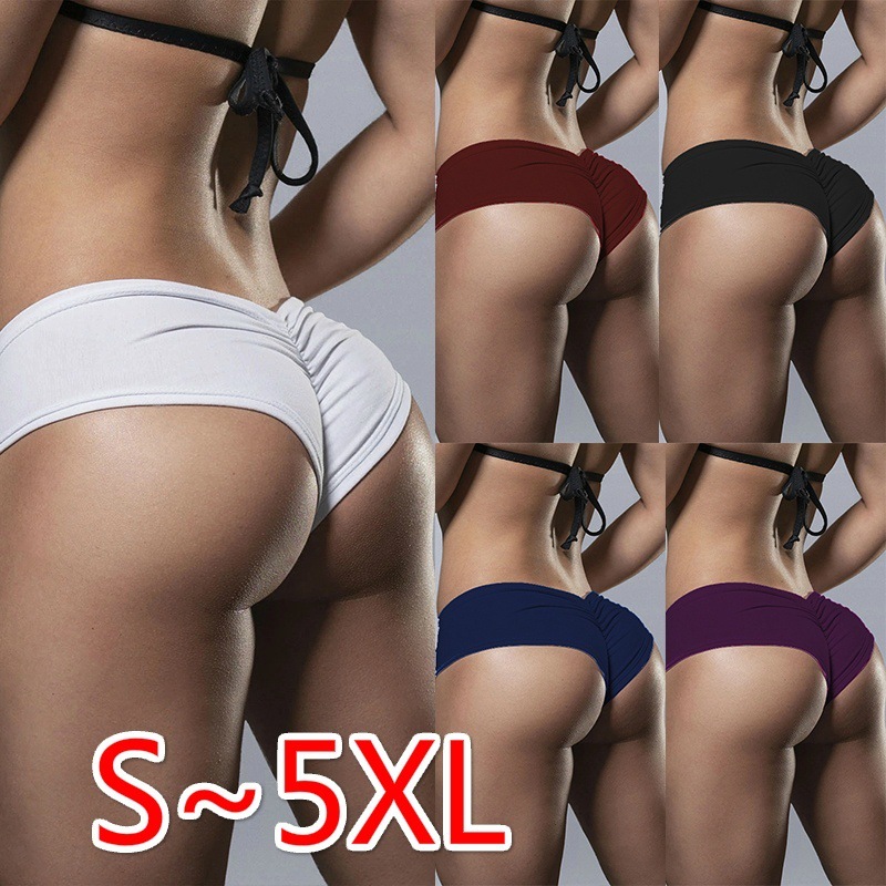  Direct Sales European and American hot sexy solid color hip-lifting shorts women's underwear