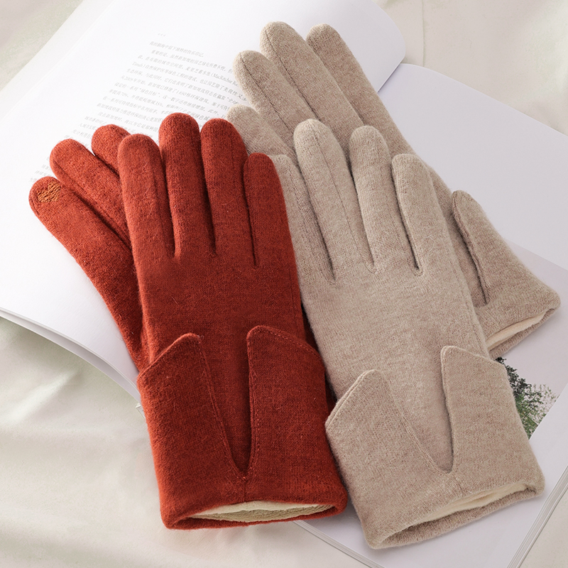 REXCHI DY49 Knitted Gloves Unisex Winter Gloves Touch Screen Women Men Warm Stretch Knitted Mittens Non-slip Gloves