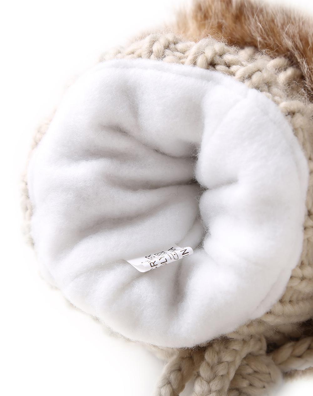 Women's Fingerless Knitted Faux Acrylic Mittens Warm Winter Gloves