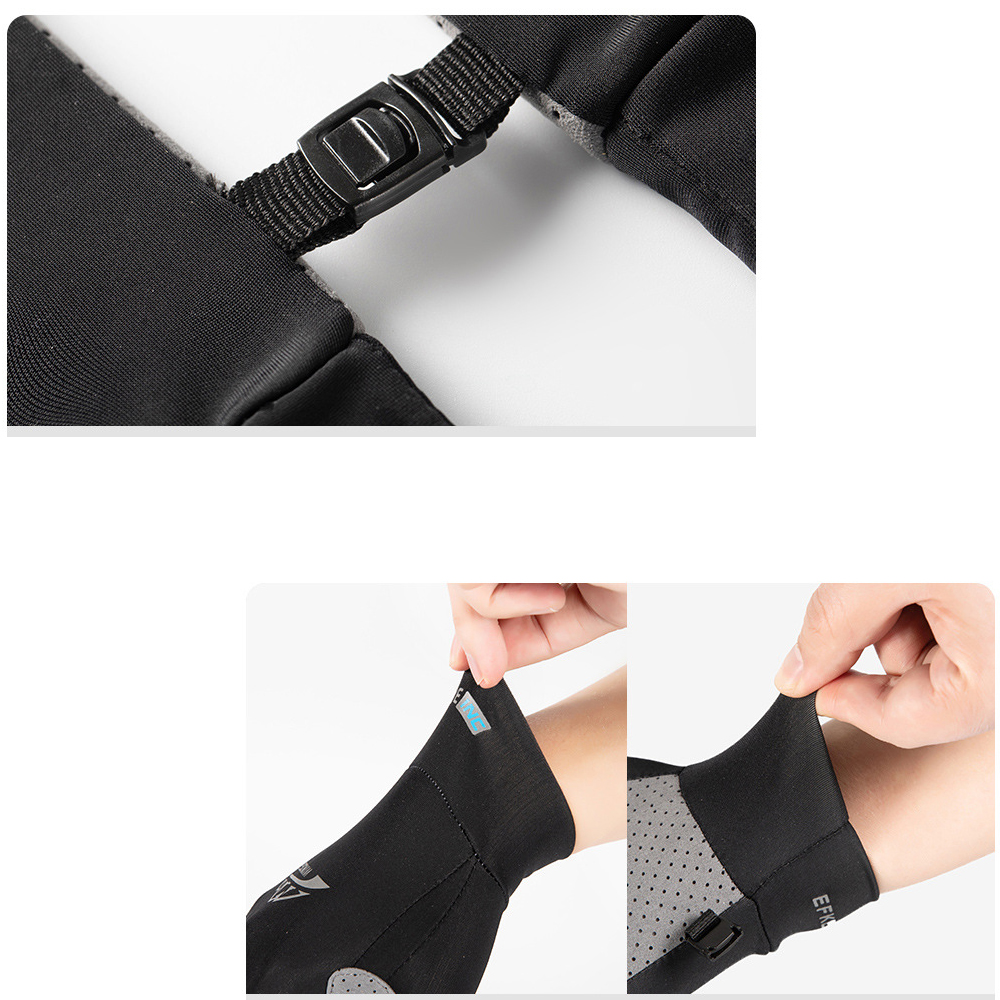 Summer ice silk men and women's UV protection fishing driving riding leakage two finger sunscreen gloves