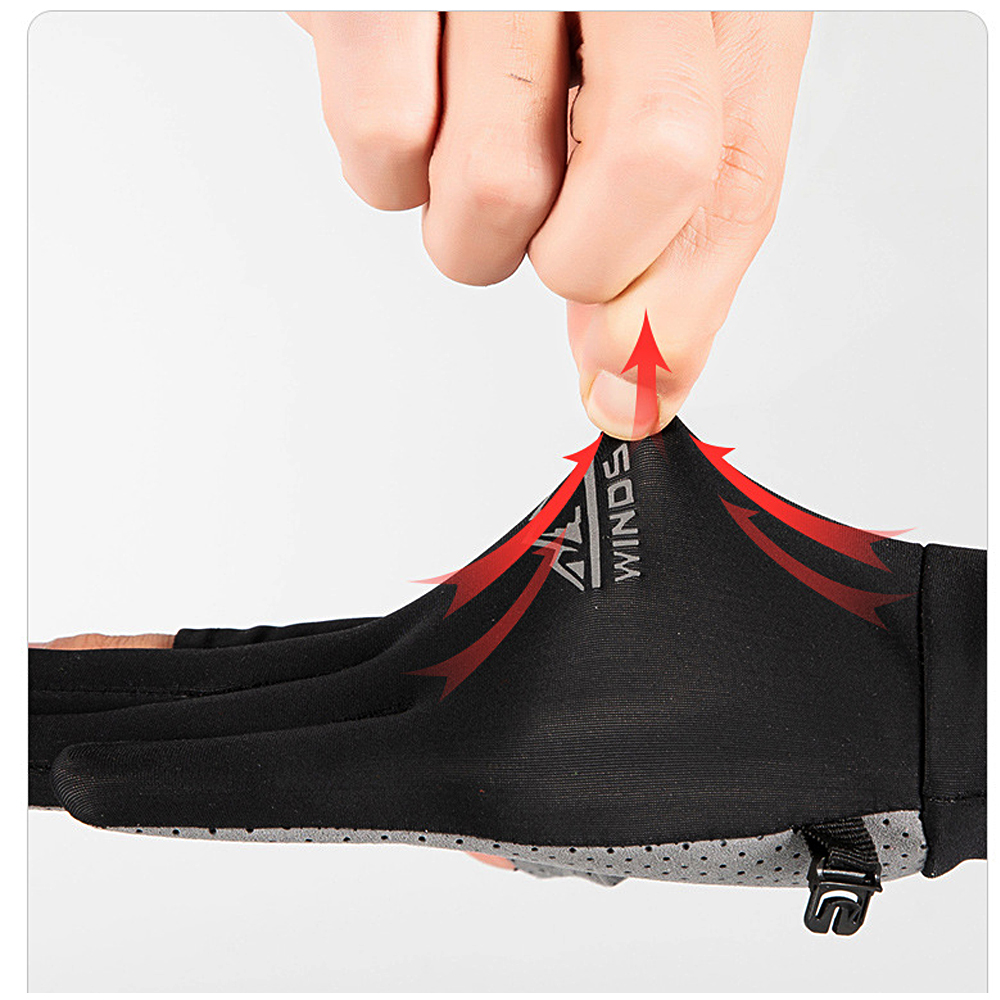 Summer ice silk men and women's UV protection fishing driving riding leakage two finger sunscreen gloves