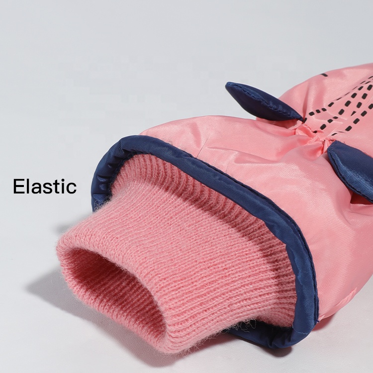 REXCHI DRST22 Winter Warm Wool Waterproof Skiing Mittens Hand Protective Kids Running Gloves Cheap Skateboard Magic Glov