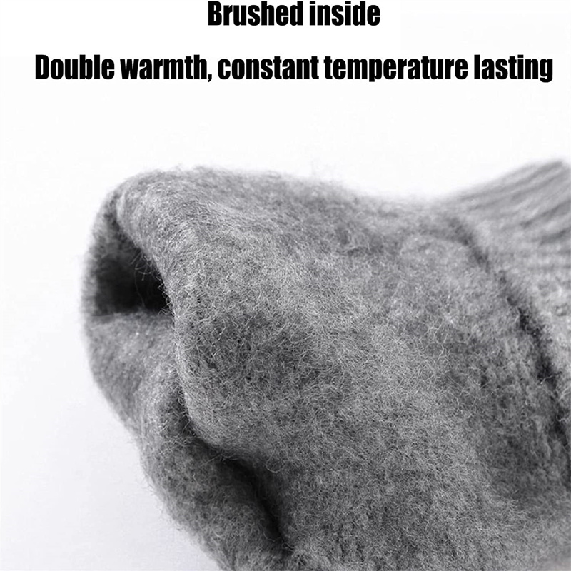Xingyi Unisex Winter Warm Stretch Knit Mittens Guantes Windproof Cycling Driving Touch Screen Gloves