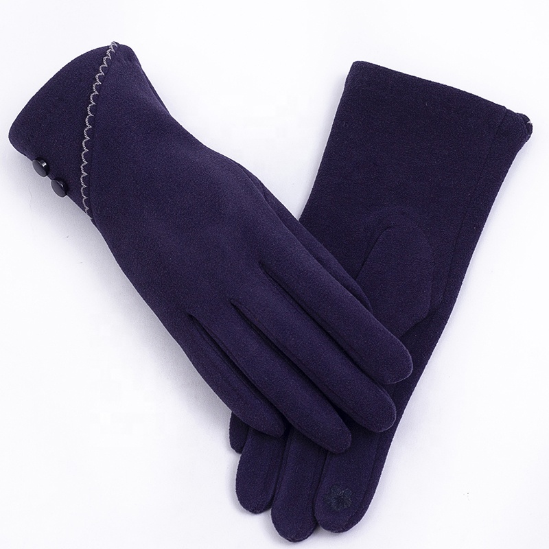 China Good Ladies Fabric Gloves Faux Suede Women Gloves Ladies Fashion Smart Phone Gloves