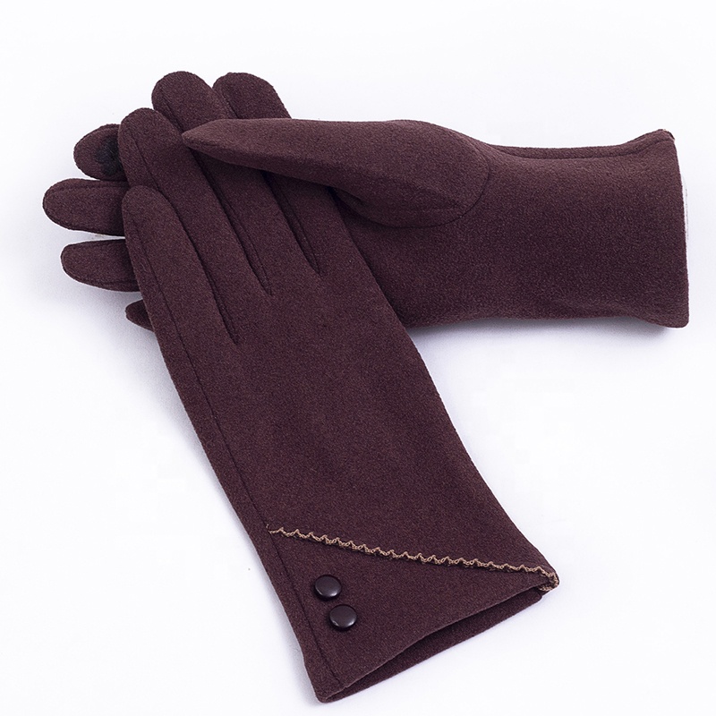 China Good Ladies Fabric Gloves Faux Suede Women Gloves Ladies Fashion Smart Phone Gloves