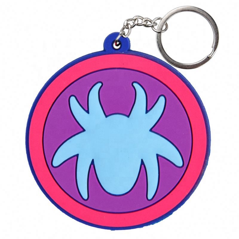 Promotional Cheap  Felt Key Holders Doule Side Embroidery  Printed Wool Felt Keychains Keyrings