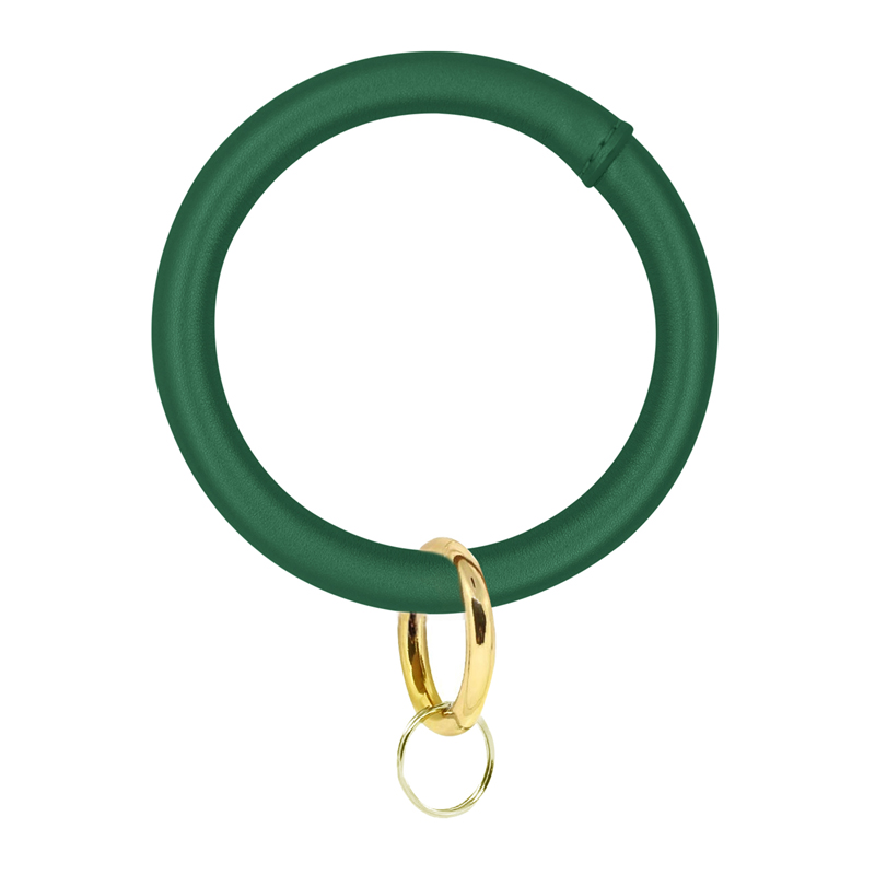 US UK Hot Selling Women Fashion PU Leather Bracelet O Keyring Wristlet Bracelet Keychain