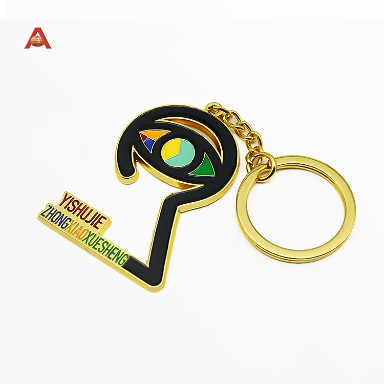 Manufacturers Cheap Metal  hard enamel Keyring Gold Plated 2d/ 3d Key Chain Keychain