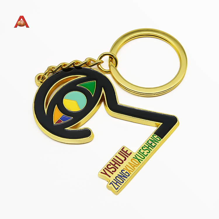 Manufacturers Cheap Metal  hard enamel Keyring Gold Plated 2d/ 3d Key Chain Keychain