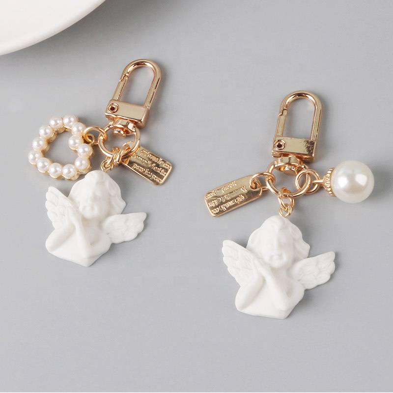  hard enamel key ring beautiful flower ornaments cartoon metal cute  keychain