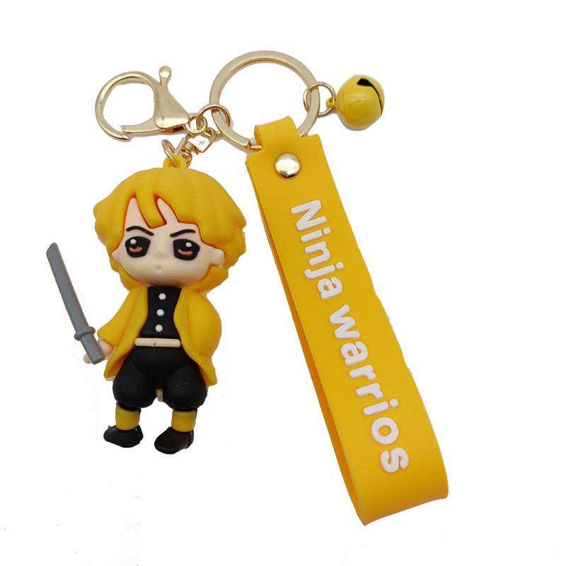 Ghost Slayer Keychain Car Keychain Cartoon Anime Doll Bag Pendant Doll Machine Gift