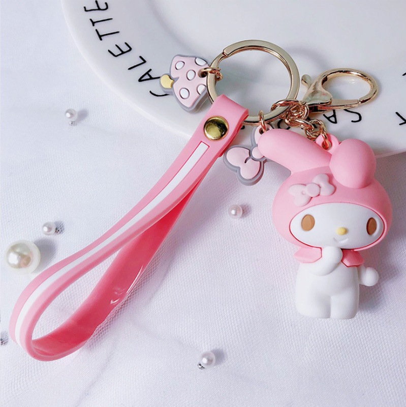  cute colorful kitten 3D cartoon keychain