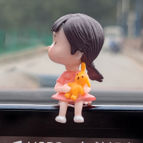 Car Decoration Cute Cartoon Couples Action Figure Figurines Balloon Ornament Auto Interior Dashboard Accessories for Gir