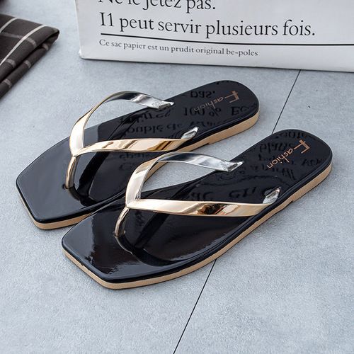 Beach Outdoor Slippers Women's Shoes Slippers PVC Women's Flat Slippers