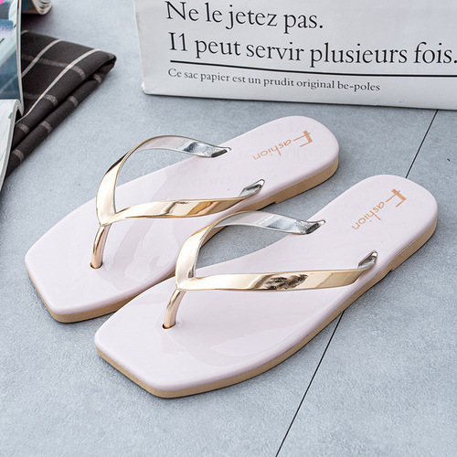 Beach Outdoor Slippers Women's Shoes Slippers PVC Women's Flat Slippers