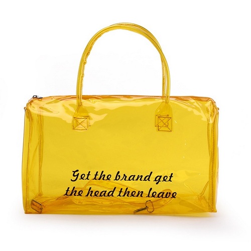 Fashion Jelly Transparent Plastic Dustproof Sport Gym   Pvc Traveling Bag