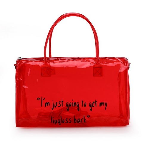 Fashion Jelly Transparent Plastic Dustproof Sport Gym   Pvc Traveling Bag