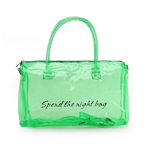 Fashion Jelly Transparent Plastic Dustproof Sport Gym   Pvc Traveling Bag