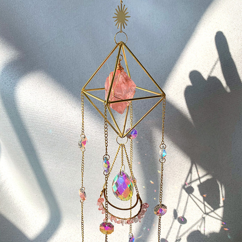 natural crystal handmade  hanging sun catcher crystal sun catchers hanging suncatche  prism rainbowmaker
