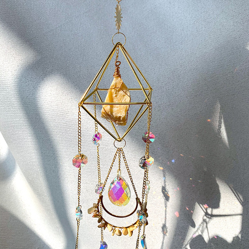 natural crystal handmade  hanging sun catcher crystal sun catchers hanging suncatche  prism rainbowmaker