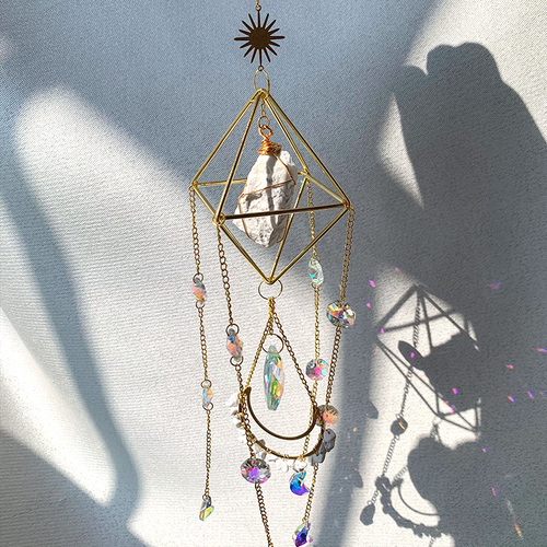 natural crystal handmade  hanging sun catcher crystal sun catchers hanging suncatche  prism rainbowmaker