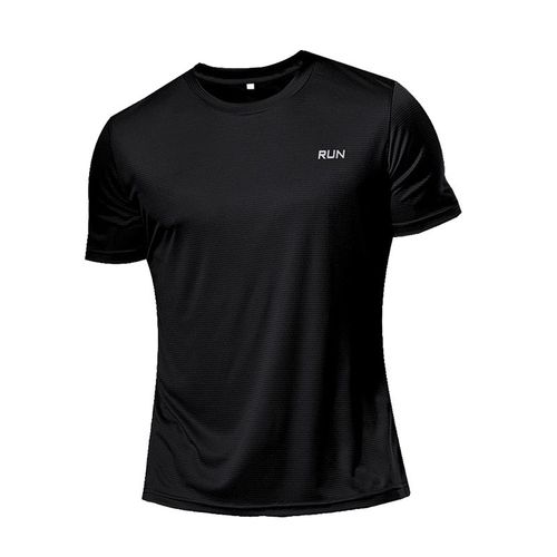  Printing Men's Fit Sport Running Tshirt Athletic Mesh Black T Shirts