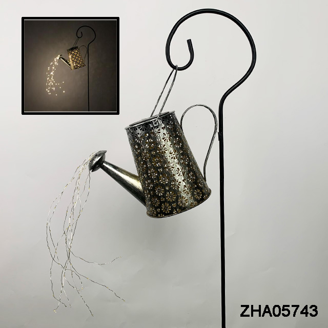 Garden Retro Metal Decor Pathway Decorative Lanterns Hanging Solar Patio Art Lights