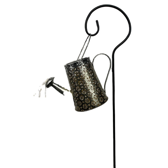 Garden Retro Metal Decor Pathway Decorative Lanterns Hanging Solar Patio Art Lights