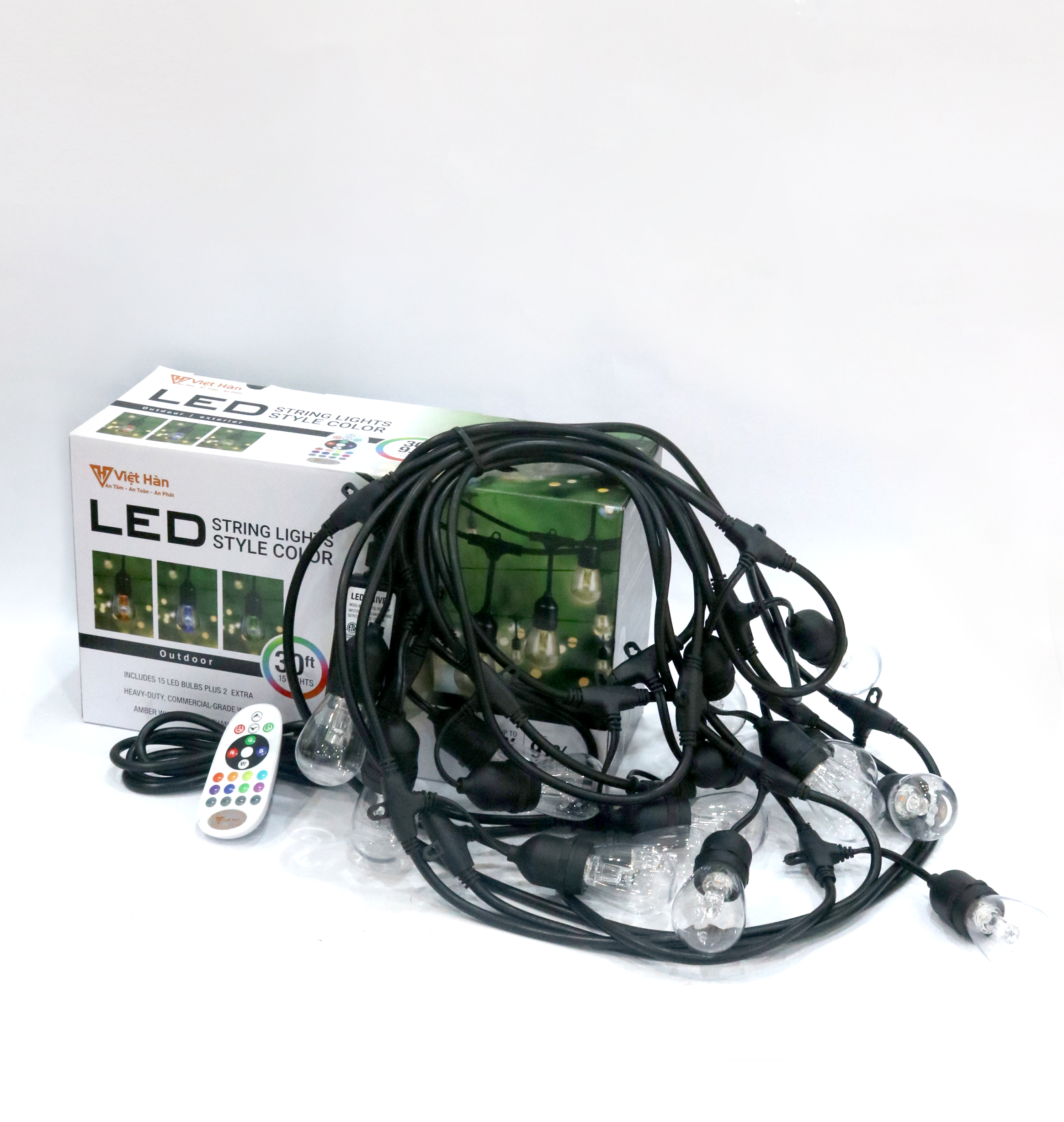 High quality decorative led string light bulb  christmas decoration new year 2023 indoor outdoor from viet n