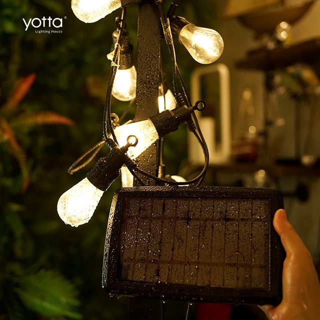 Christmas Festoon 9.17m10 bulbs Garden Waterproof Decorative Outdoor Solar S14 Patio Led Bulb String Lights