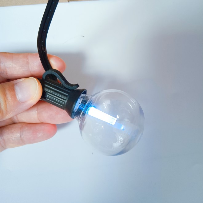 High Quality Shatterproof 25FT 25 Pcs G40 Bulbs Outdoor Garlands RGB LED with Remote for decoration