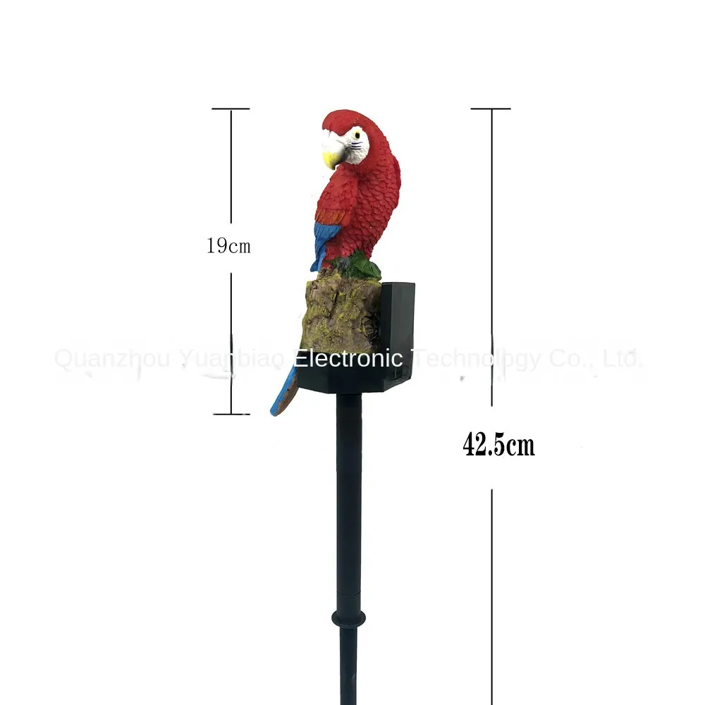 Waterproof LED Solar Resin Parrot Garden Birds Lamp for Outdoor Decoration - izable and Hot Sale