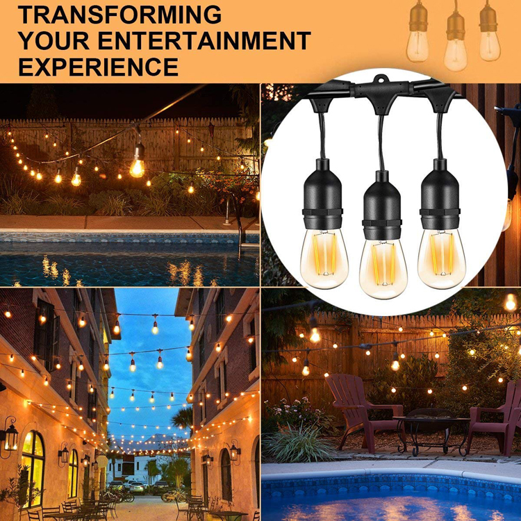 Quality Assurance Exquisite Holiday Lighting Decoration S14 String Lights Outdoor Christmas Decorations Edison Bulbs
