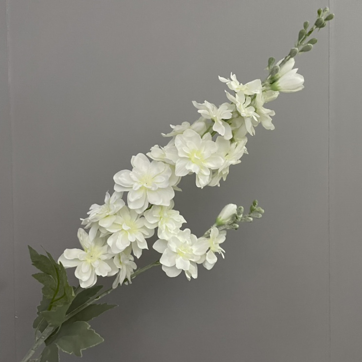 DKB  Artificial Silk Fabric Delphinium 2 Flower Heads White Blue Yellow Purple Yellow Silk Flower Indoor Outdoo