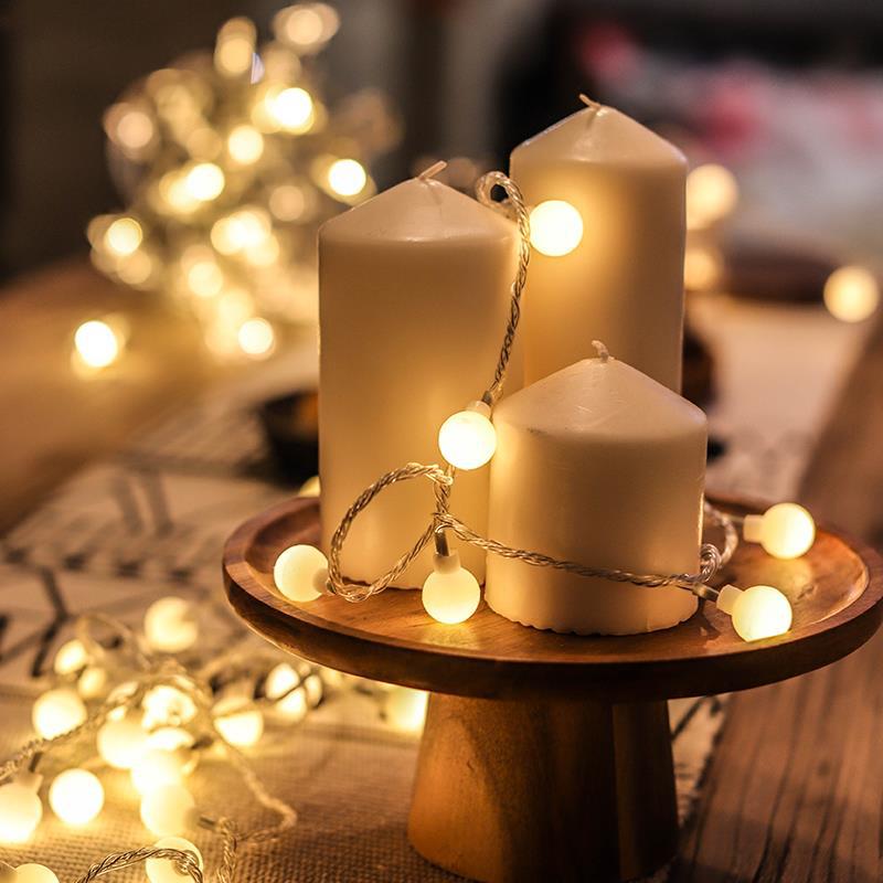 Waterproof IP65 Garden Festoon Festive Holiday Lighting Christmas Decorations Outdoor LED Solar String Light Luminous Wh