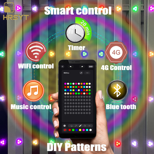 HRSYT 2904 Landscape Pixel LED point light RGB/RGBW DC48V DC24V Outdoor Holiday Decoration Dot LED Permanent Christmas L