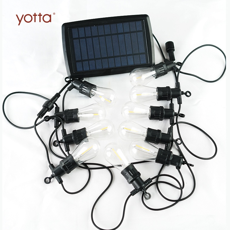 Christmas Festoon 9.17m10 bulbs Garden Waterproof Decorative Outdoor Solar S14 Patio Led Bulb String Lights