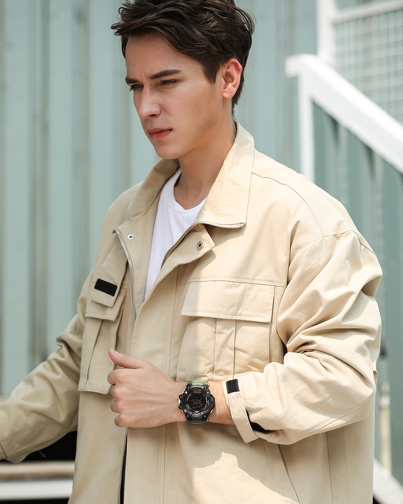 Smael 1802 Sport Watches Men Camouflage Dual Display Reloj Hombre Wrist Watch Alarm Clock Waterproof Mens Sport Watches 