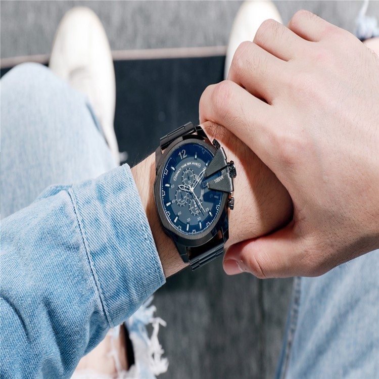 Men Wrist Watches Dual Time Lcd Analog Waterproof Quartz Digital Sports Watch relojs /