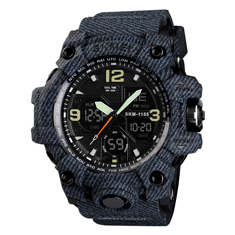 1155b Hot Selling Outdoor Shockproof Watches Men Wrist Waterproof Gray Digital Reloj Sport Watch