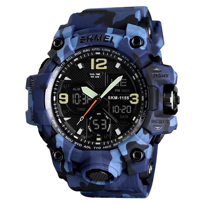 1155b Hot Selling Outdoor Shockproof Watches Men Wrist Waterproof Gray Digital Reloj Sport Watch