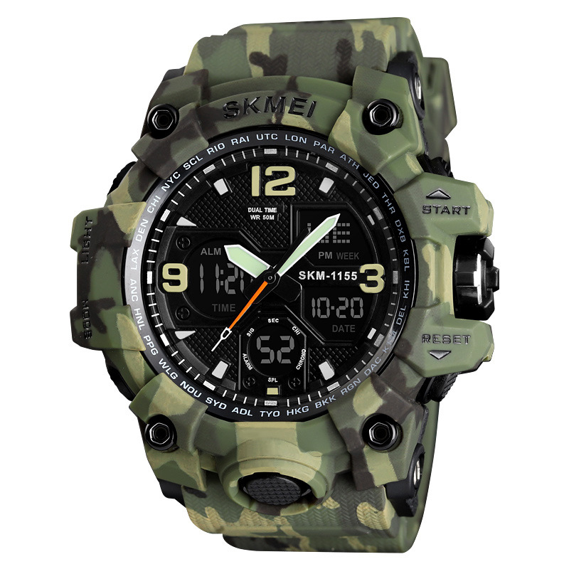 1155b Hot Selling Outdoor Shockproof Watches Men Wrist Waterproof Gray Digital Reloj Sport Watch