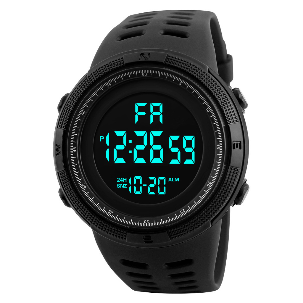  Fashion Black Plastic Digital Led Watch Cheap Reloj Sports Watches Men Wrist Waterproof Digital For Outdoor