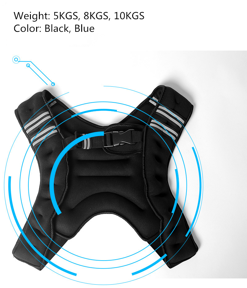 2019 Improve Strength Training Vest 10 lbs 20 lbs Sports Workout Weighted Jacket for Running