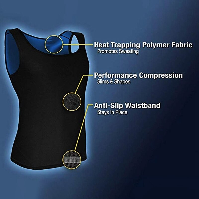Men Sauna Sweat Vest Men Waist Trainer Sauna Suits Women Sauna Tank Top for Weight Loss Body Shaper Shapewear