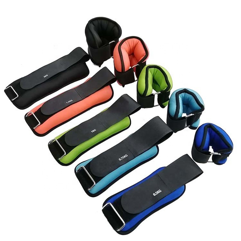 Gym Strength Training Straps Weight Lifting Sandbag    Black Wraps 1Kg 0.25Kg Adjustable Wrist Ankle 