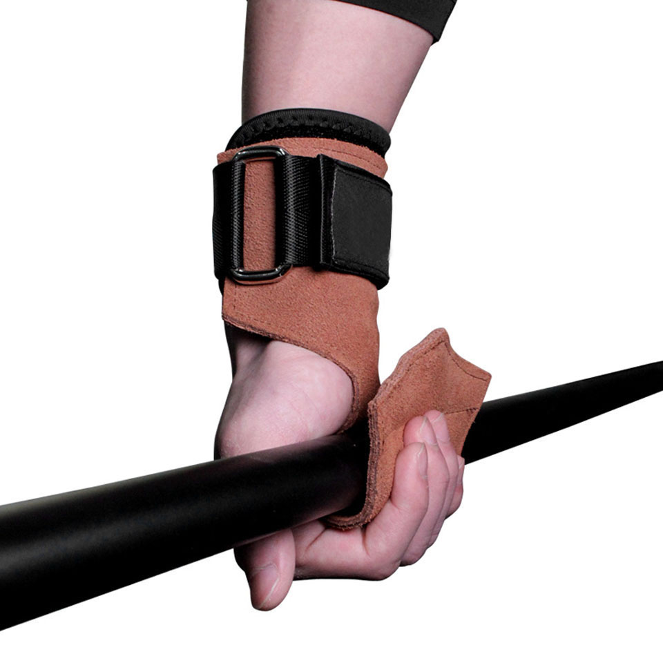 Aolikes Premium Weight Lifting Wrist Straps for Maximum Grip Support Deadlift Gloves Cowhide Hand Grip Pads
